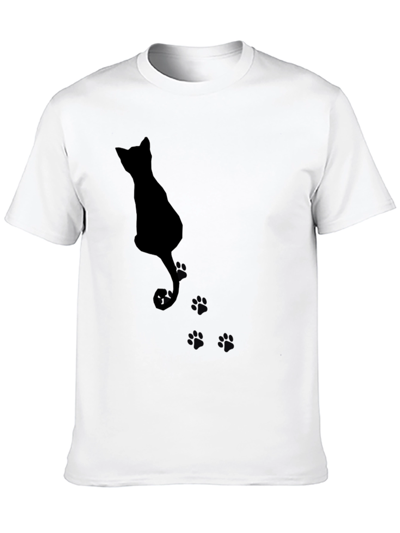 Black Cat Silhouette T-Shirt for Cat Lovers