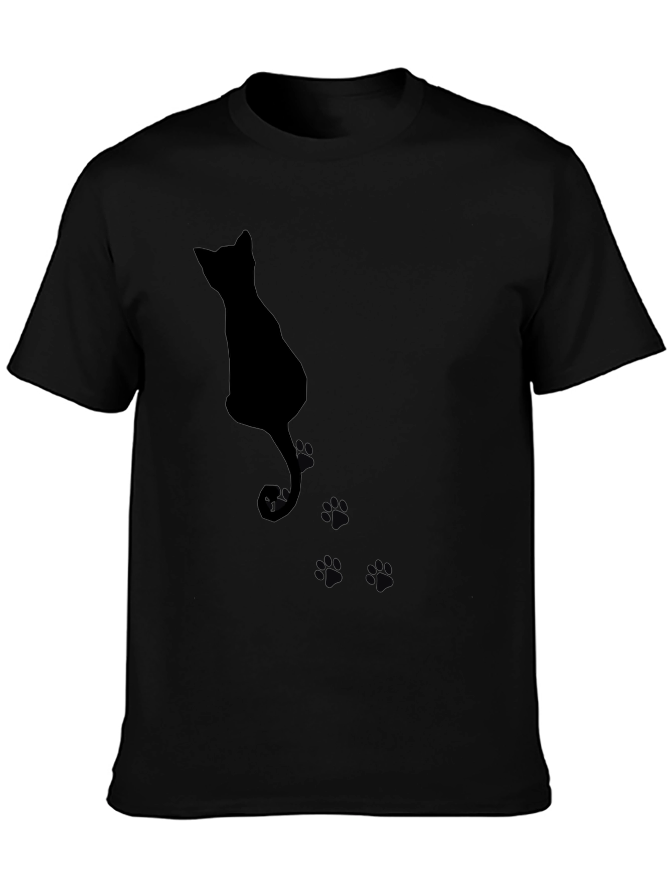 Black Cat Silhouette T-Shirt for Cat Lovers