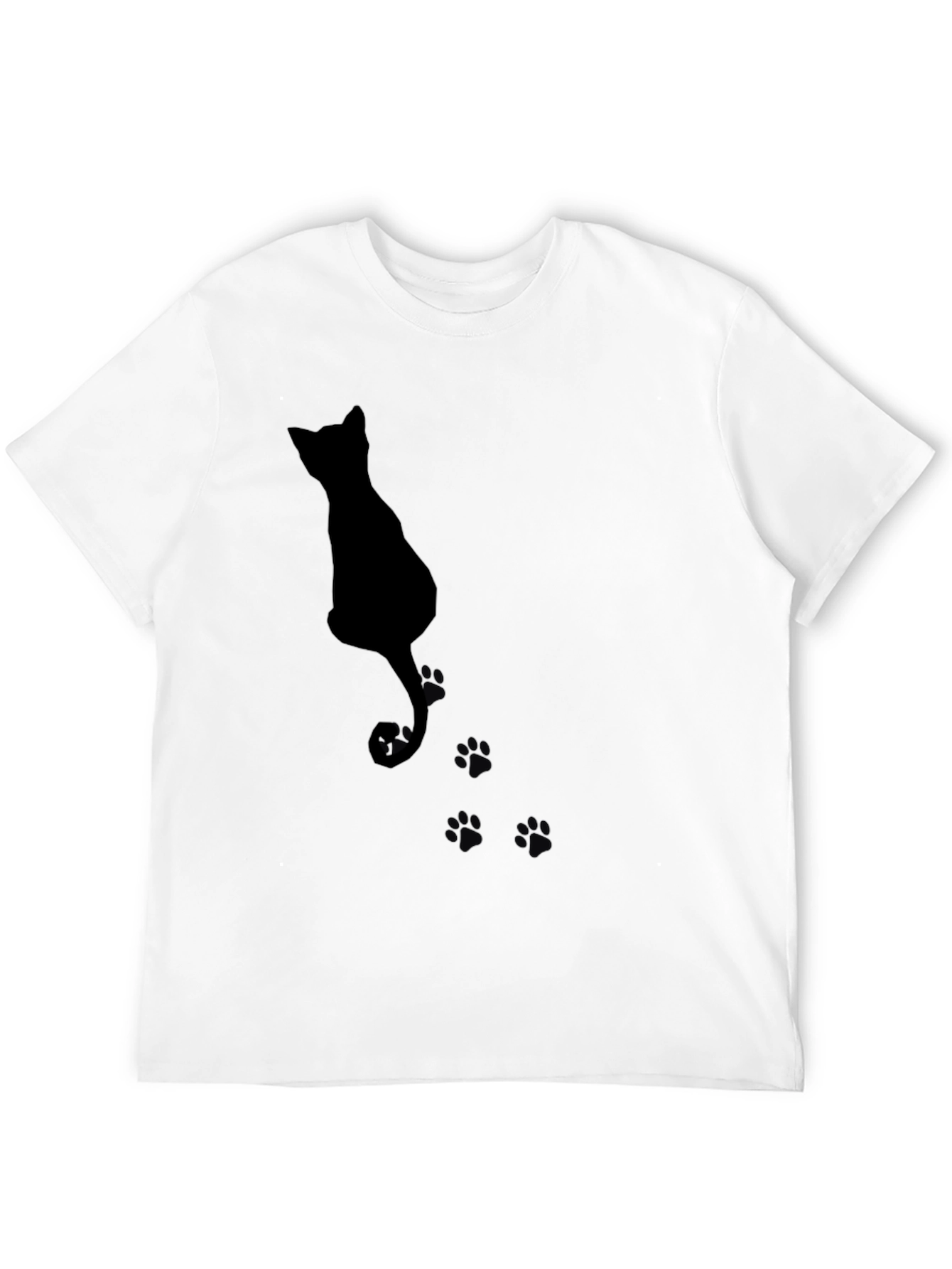Black Cat Silhouette T-Shirt for Cat Lovers