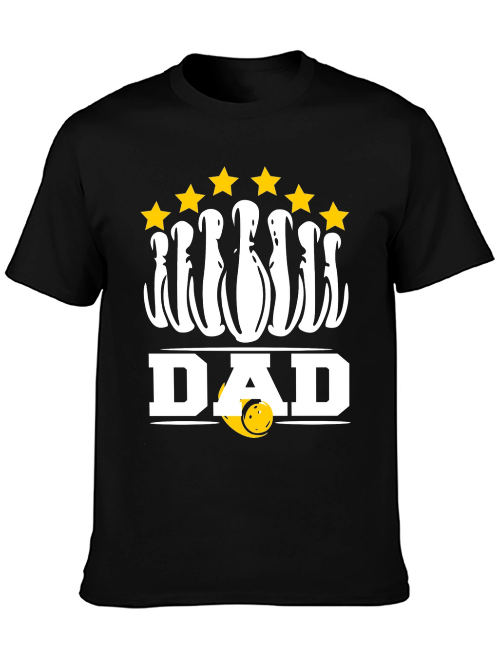 Bowling Dad T-Shirt with Pins and Stars