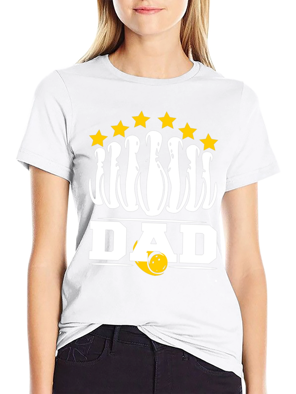 Bowling Dad T-Shirt with Pins and Stars