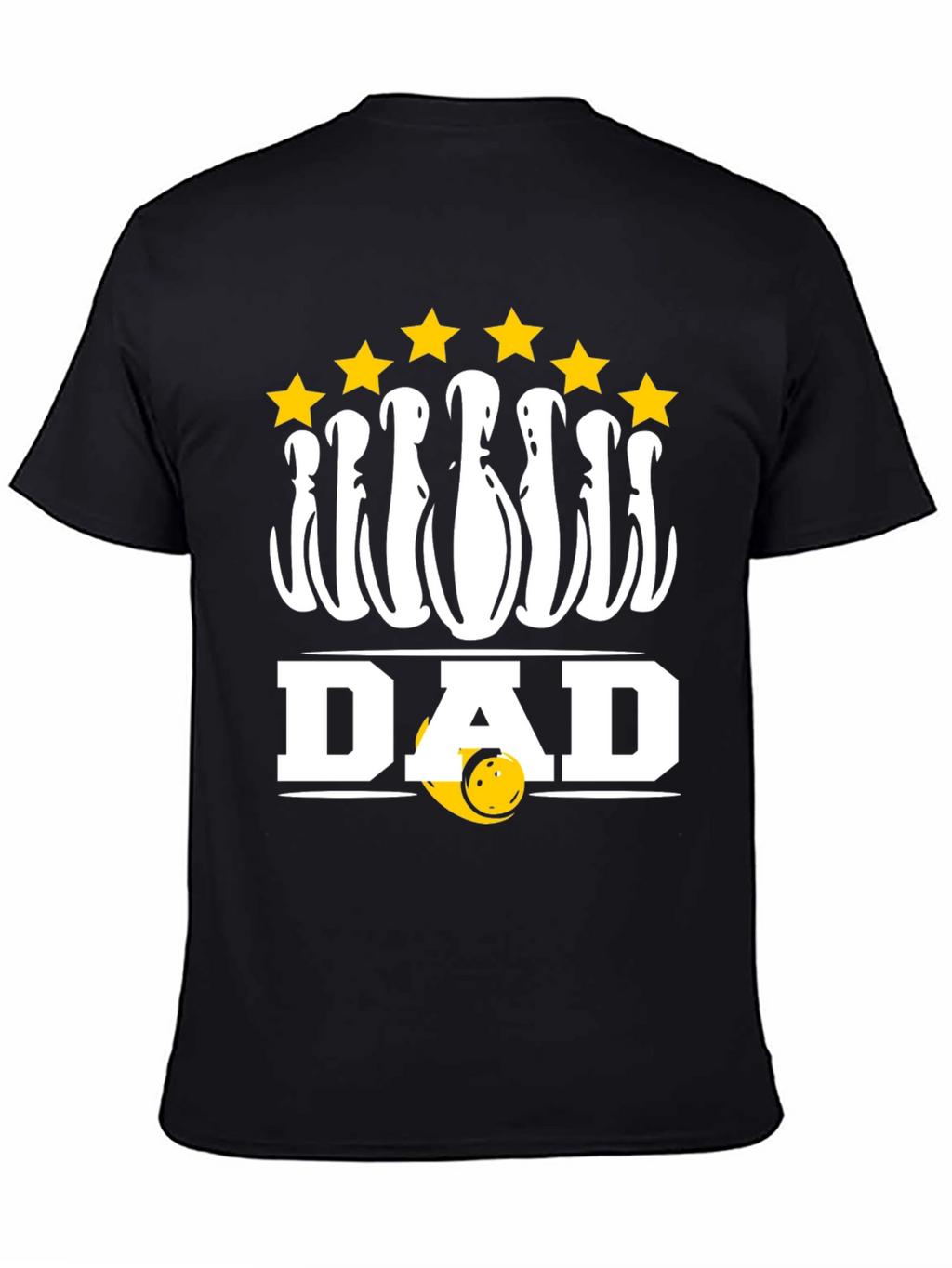 Bowling Dad T-Shirt with Pins and Stars