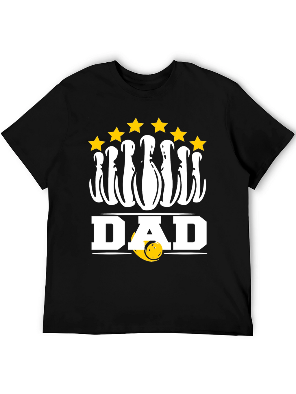 Bowling Dad T-Shirt with Pins and Stars
