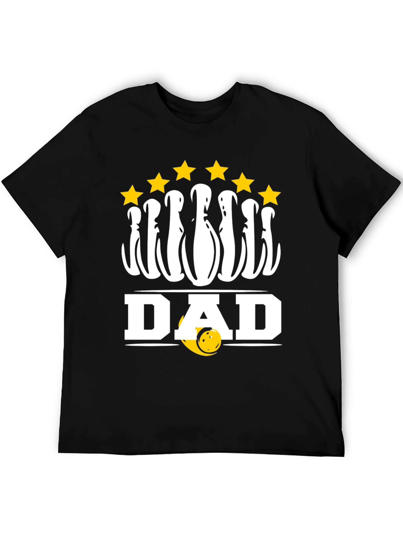 Bowling Dad T-Shirt with Pins and Stars