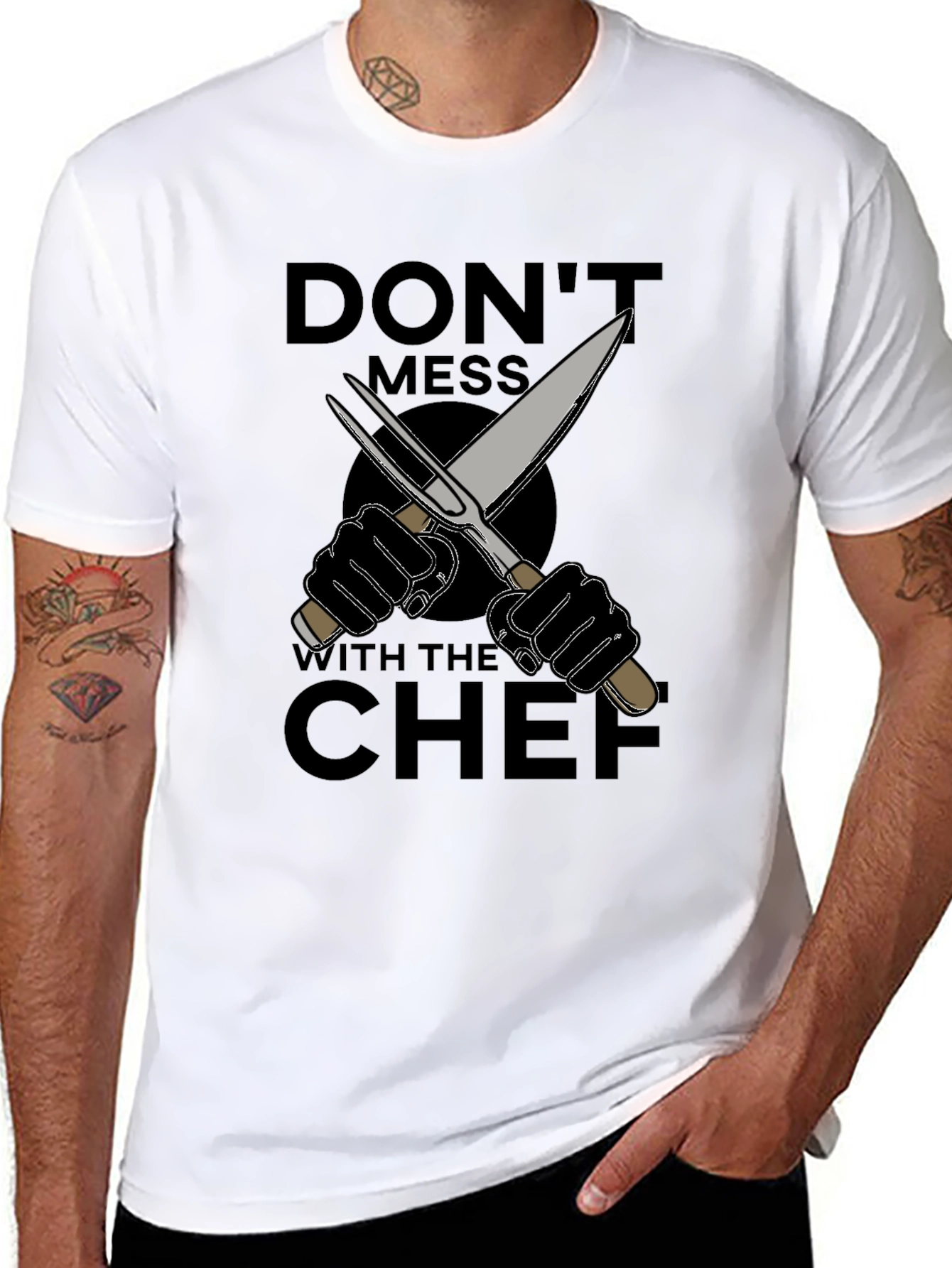Dont Mess With The Chef Graphic T-Shirt - Black
