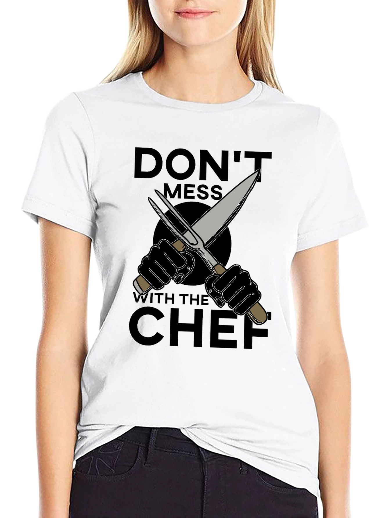Dont Mess With The Chef Graphic T-Shirt - Black
