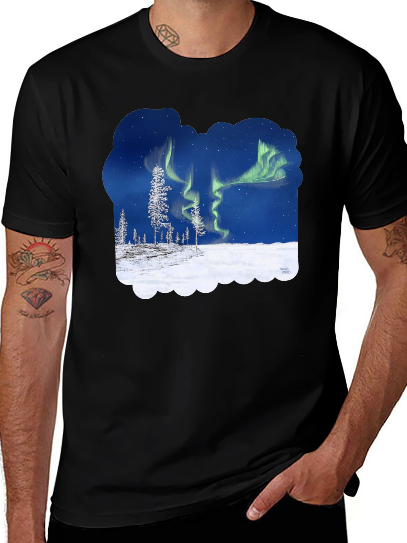 Aurora Borealis Graphic T-Shirt - Northern Lights Tee