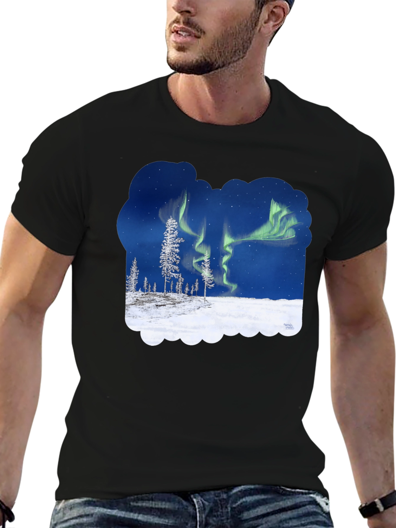 Aurora Borealis Graphic T-Shirt - Northern Lights Tee