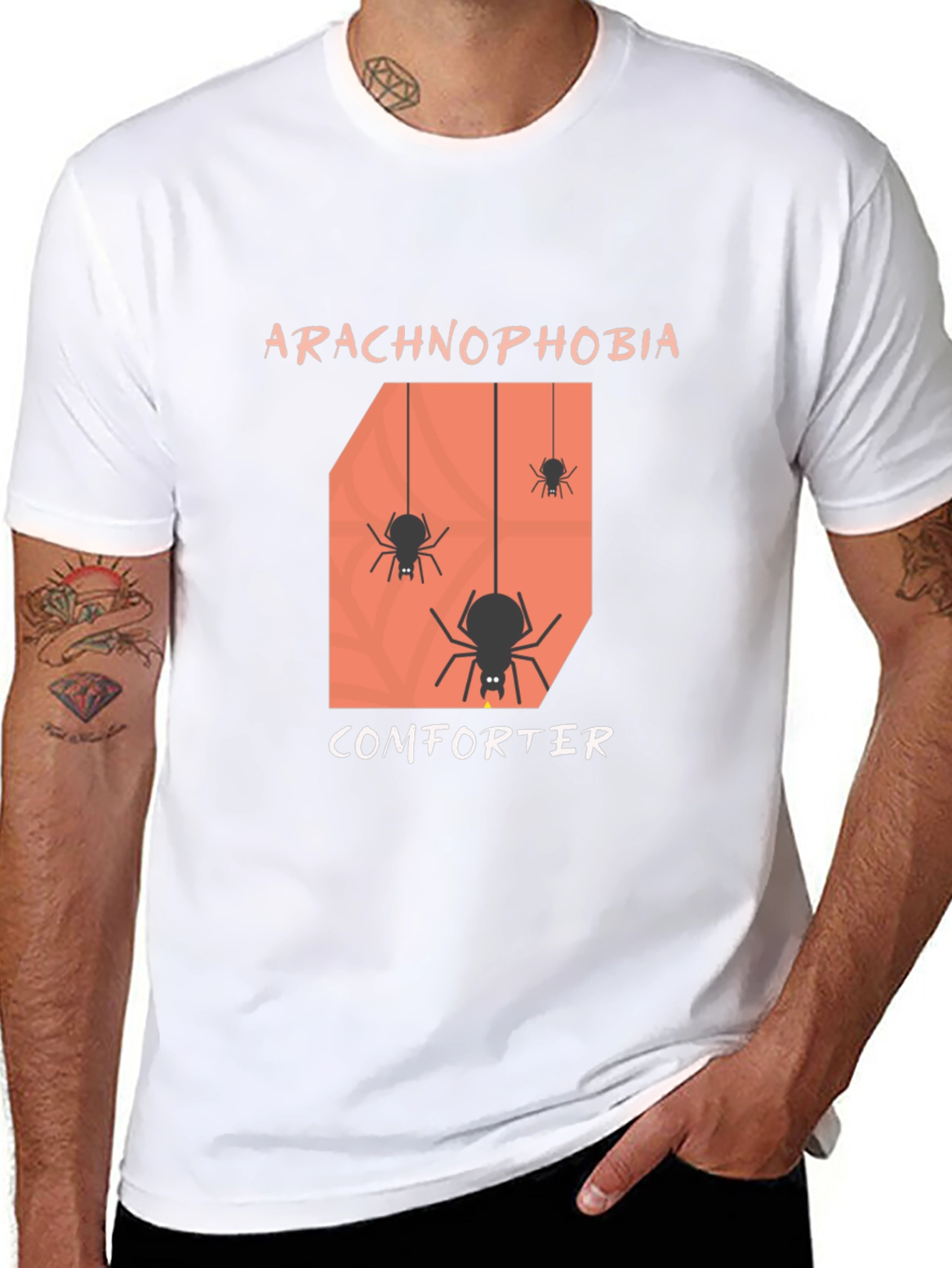 Arachnophobia Comforter T-Shirt - Funny Spider Tee