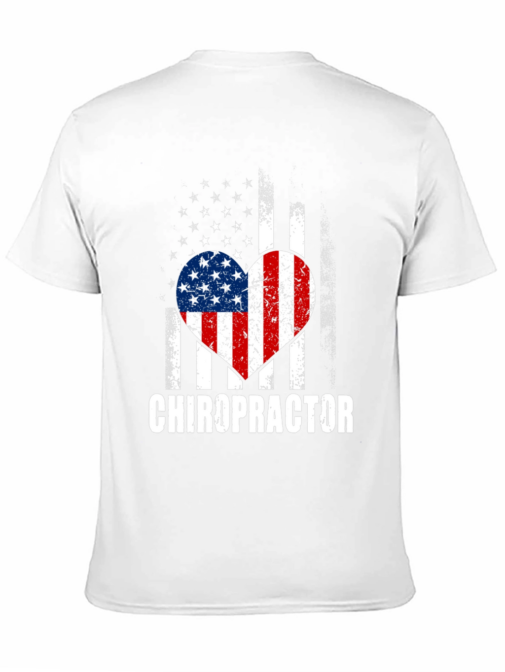 Chiropractor American Flag Heart T-Shirt