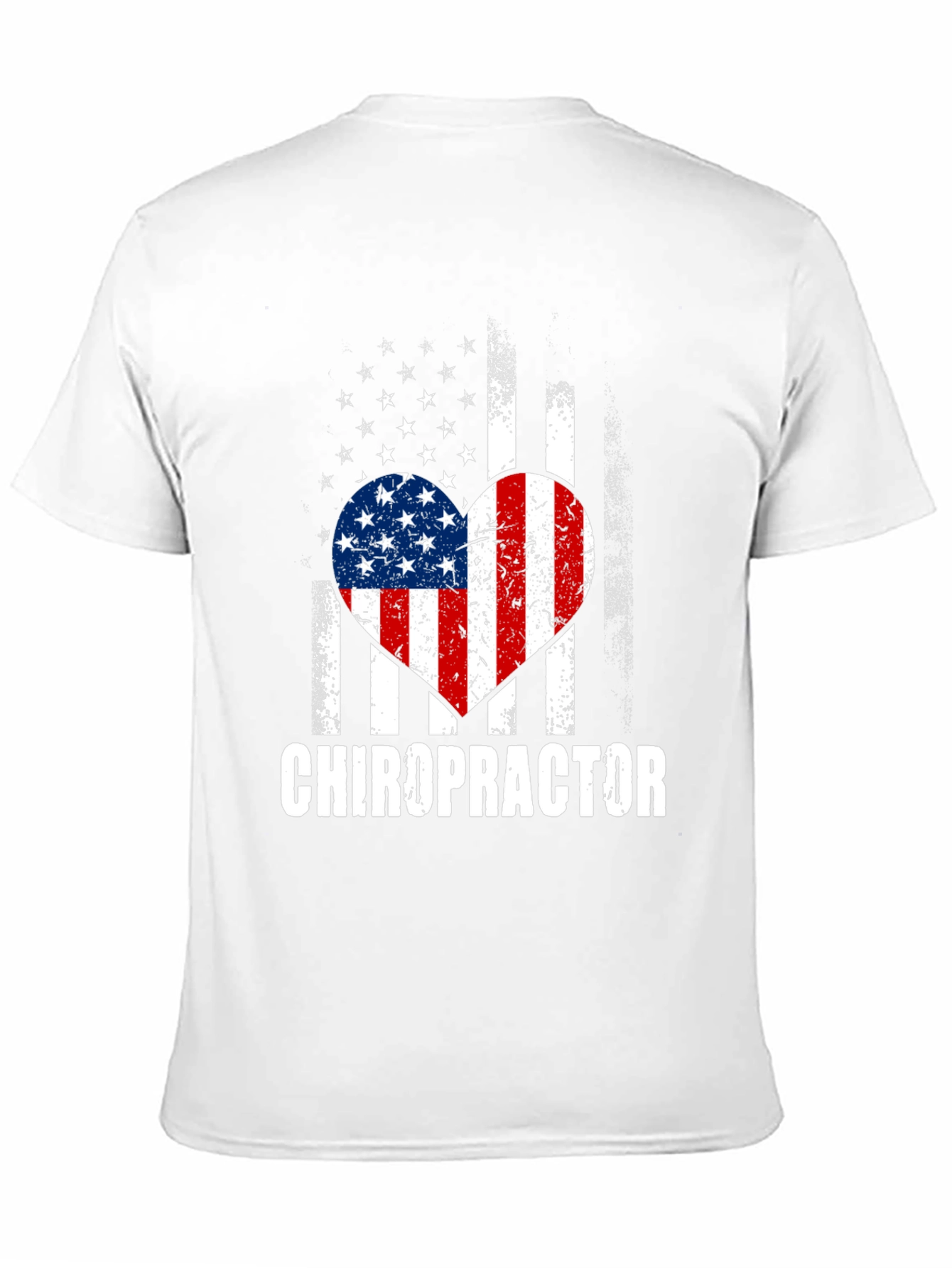 Chiropractor American Flag Heart T-Shirt