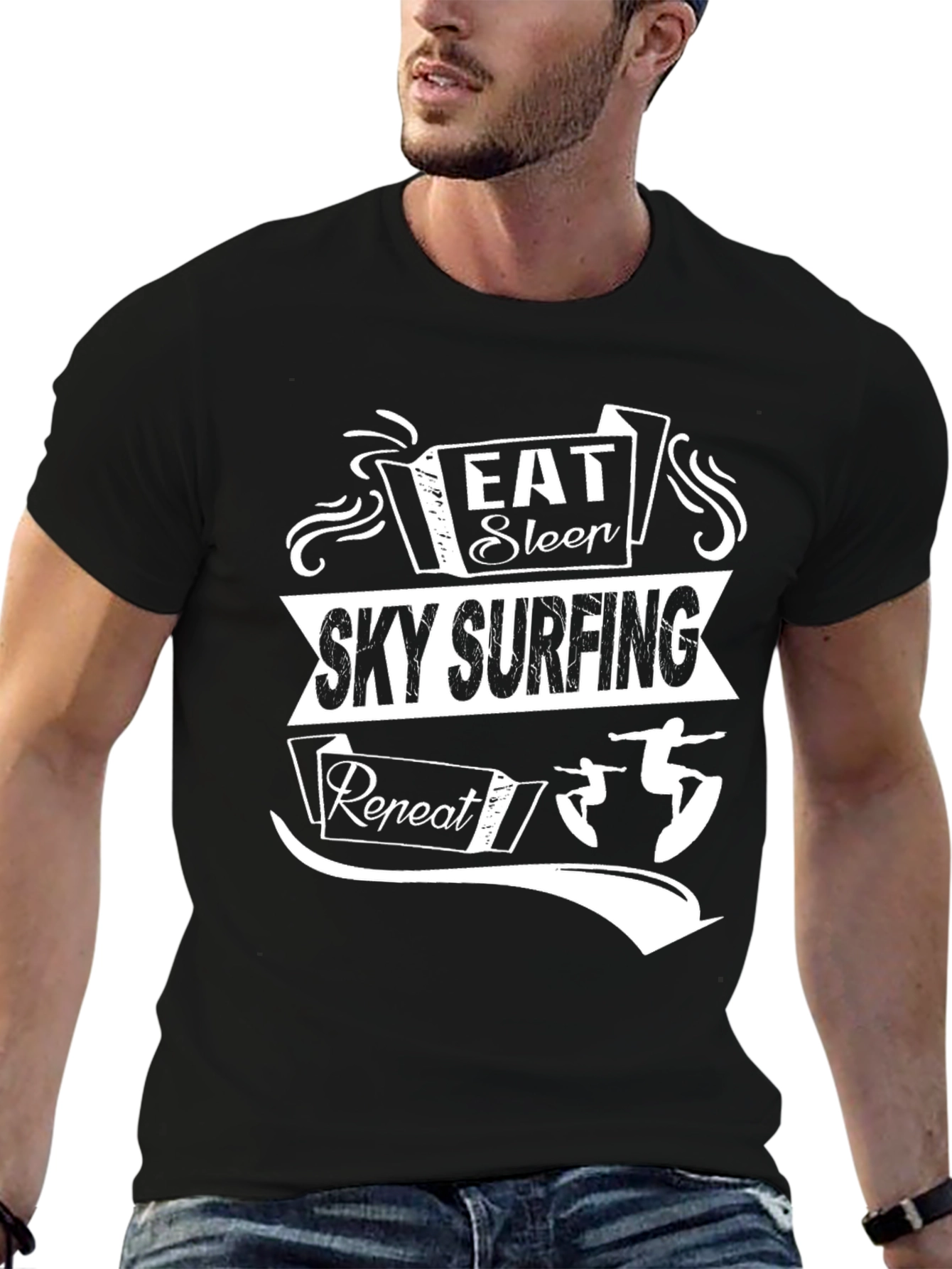 Eat Sleep Sky Surfing Repeat Graphic Tee