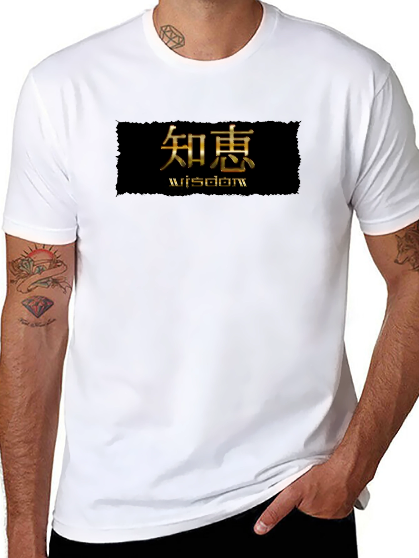 Wisdom Graphic Tee - Stylish Black Shirt