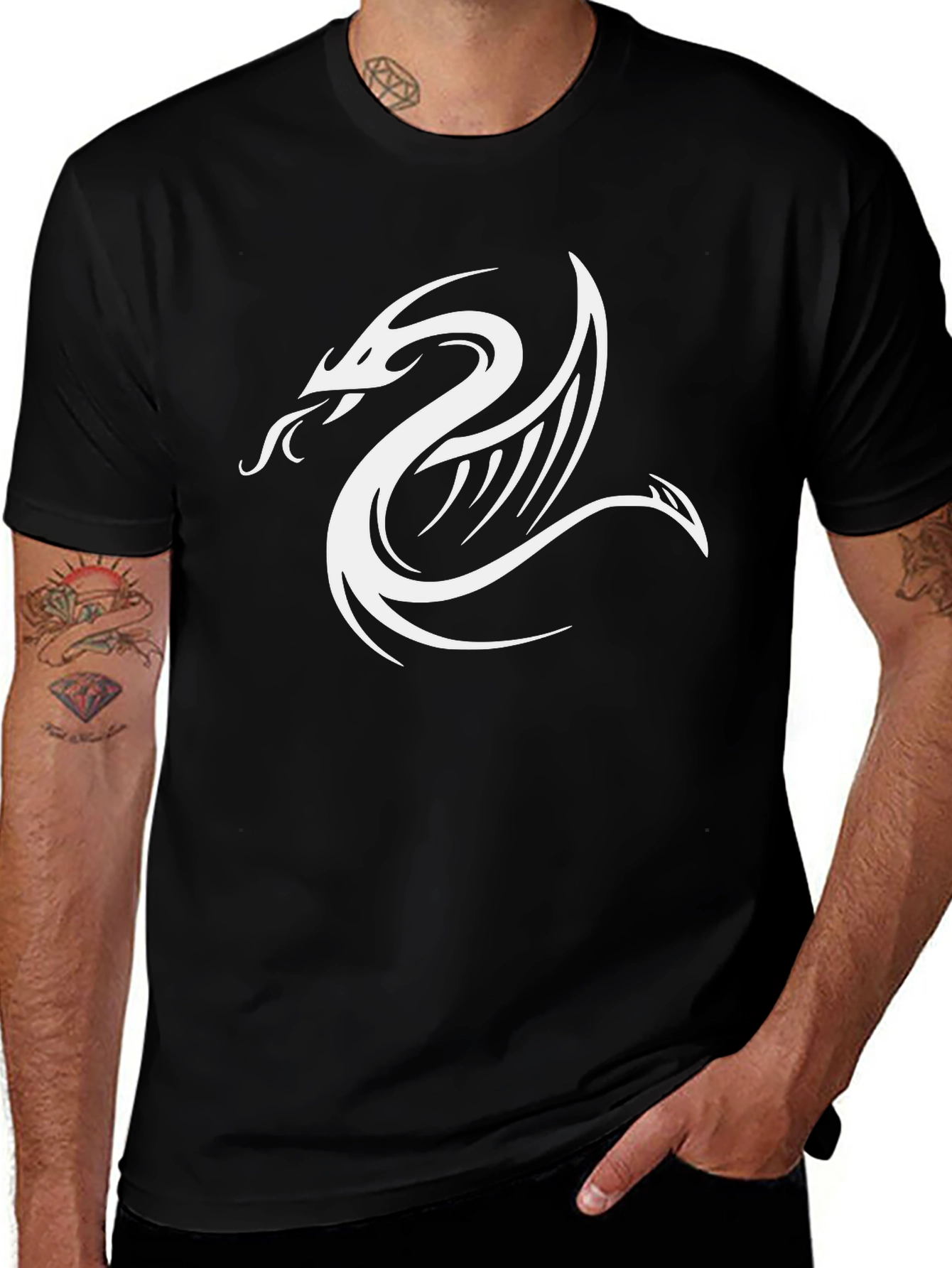 Dragon Graphic Black T-Shirt - Stylish & Unique Design