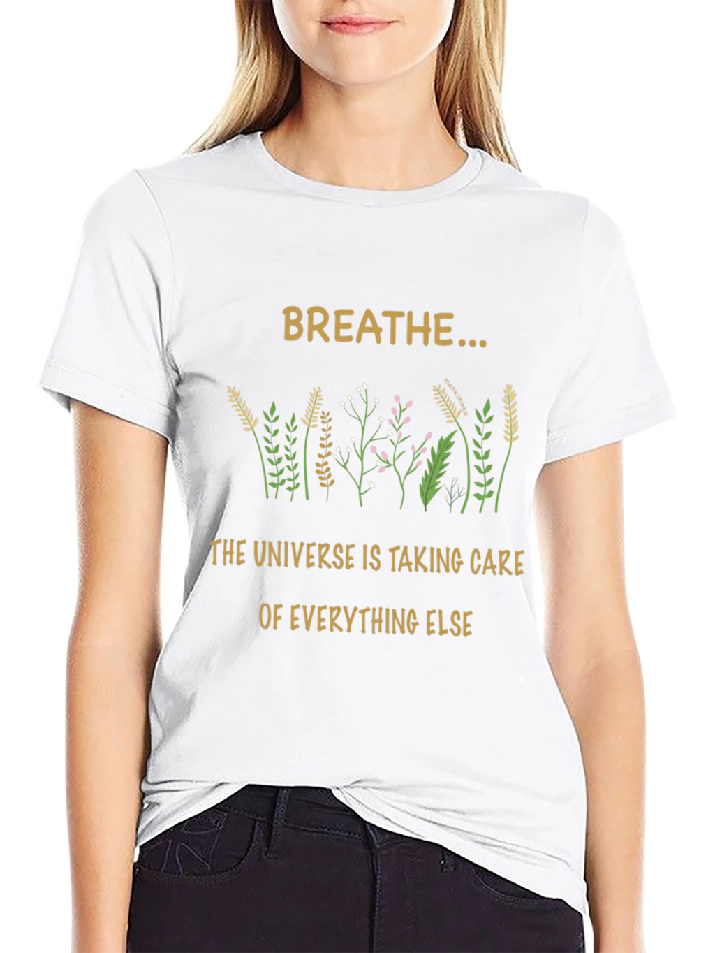 Breathe T-Shirt Universe Care Black Tee