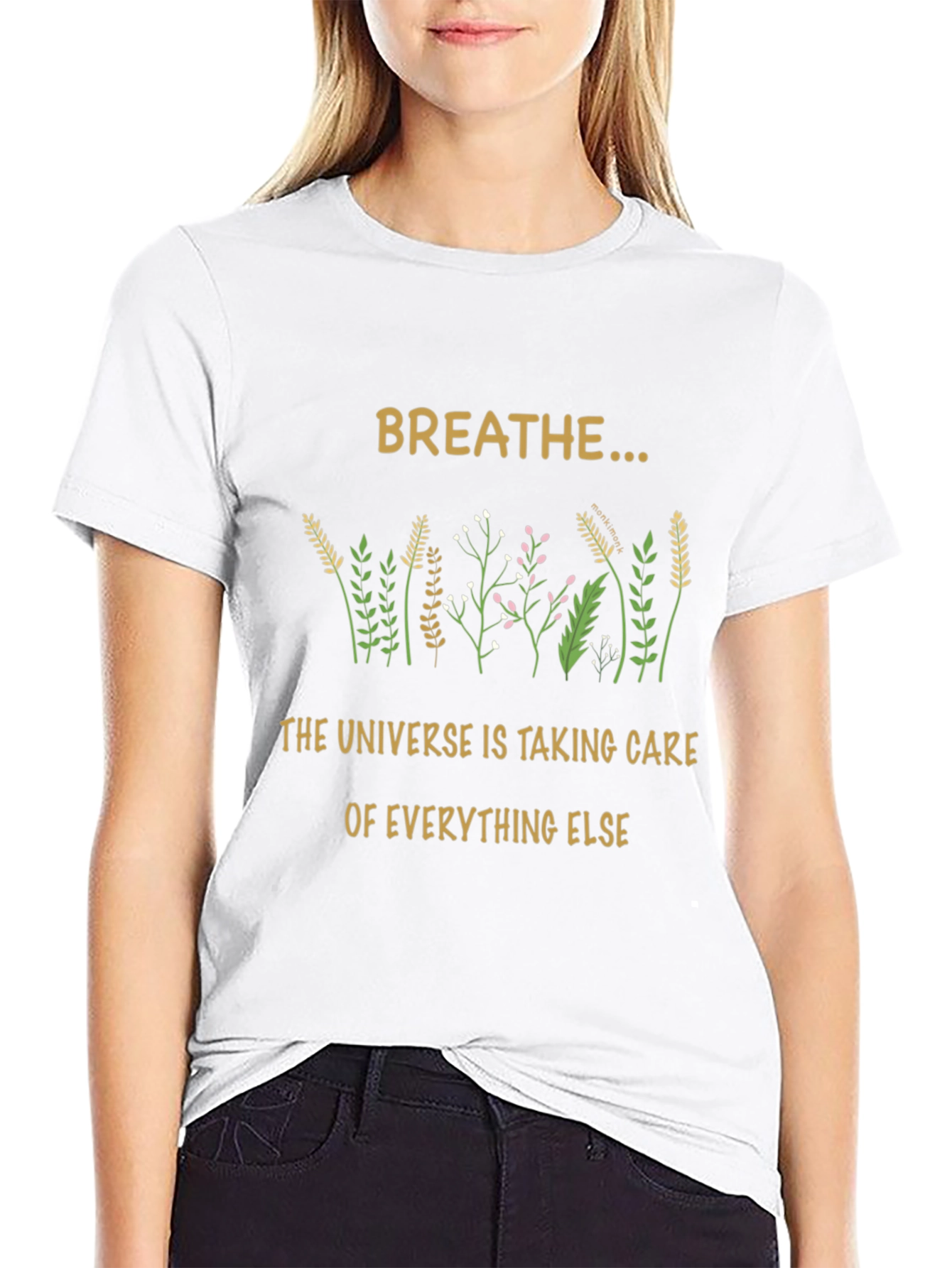Breathe T-Shirt Universe Care Black Tee