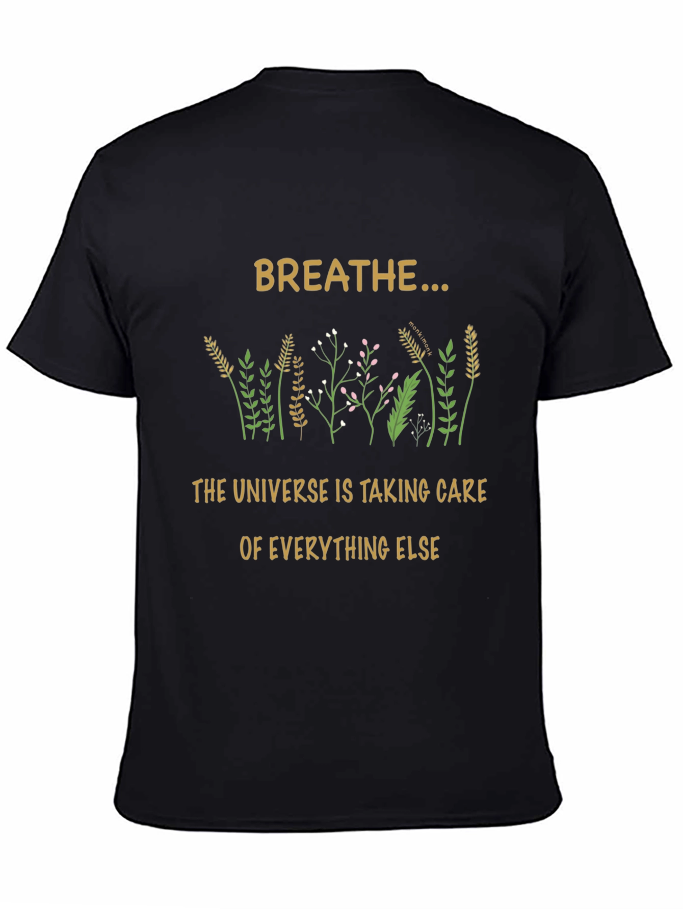 Breathe T-Shirt Universe Care Black Tee
