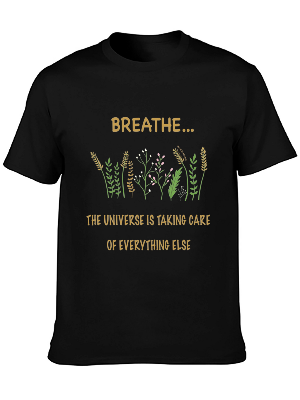 Breathe T-Shirt Universe Care Black Tee