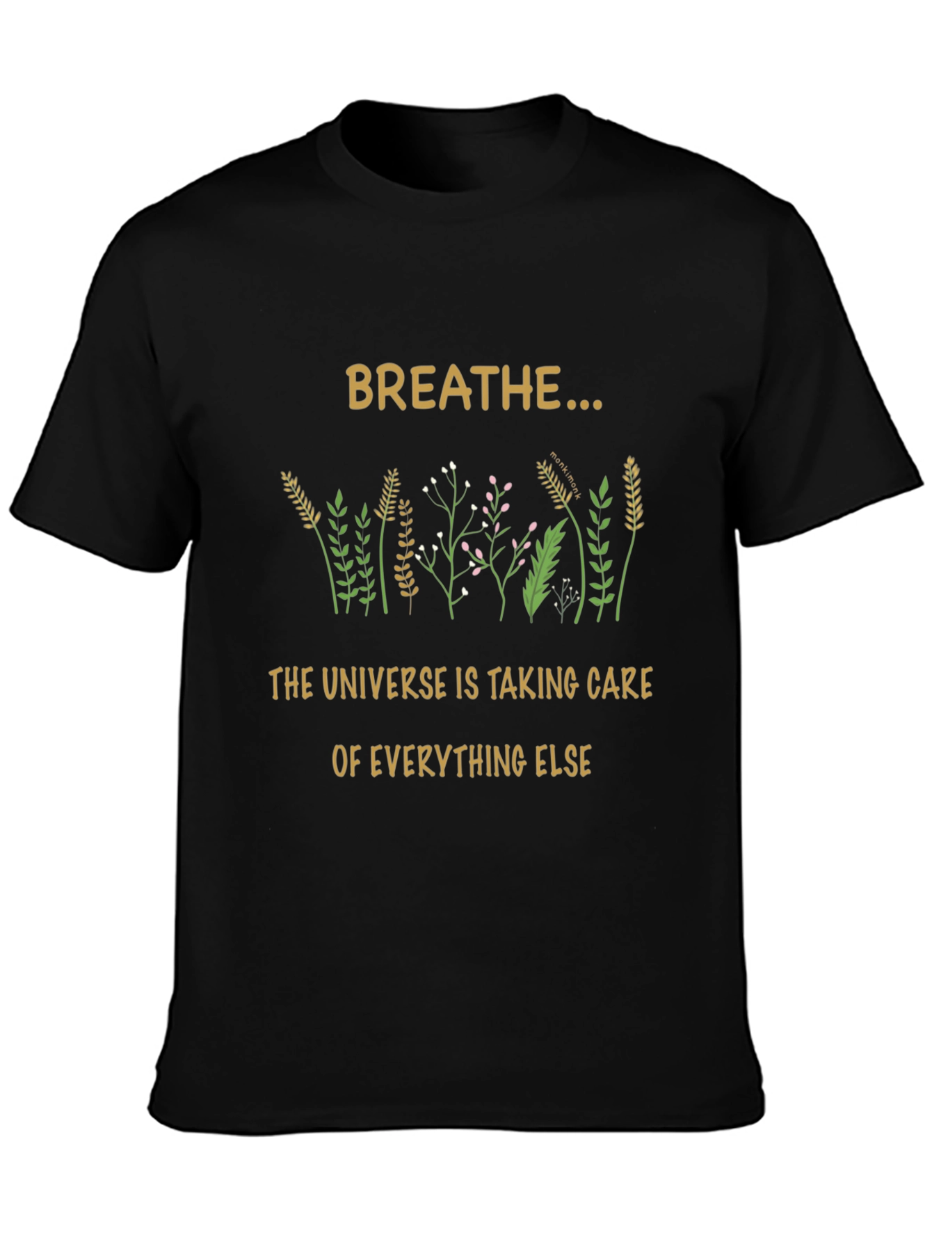 Breathe T-Shirt Universe Care Black Tee