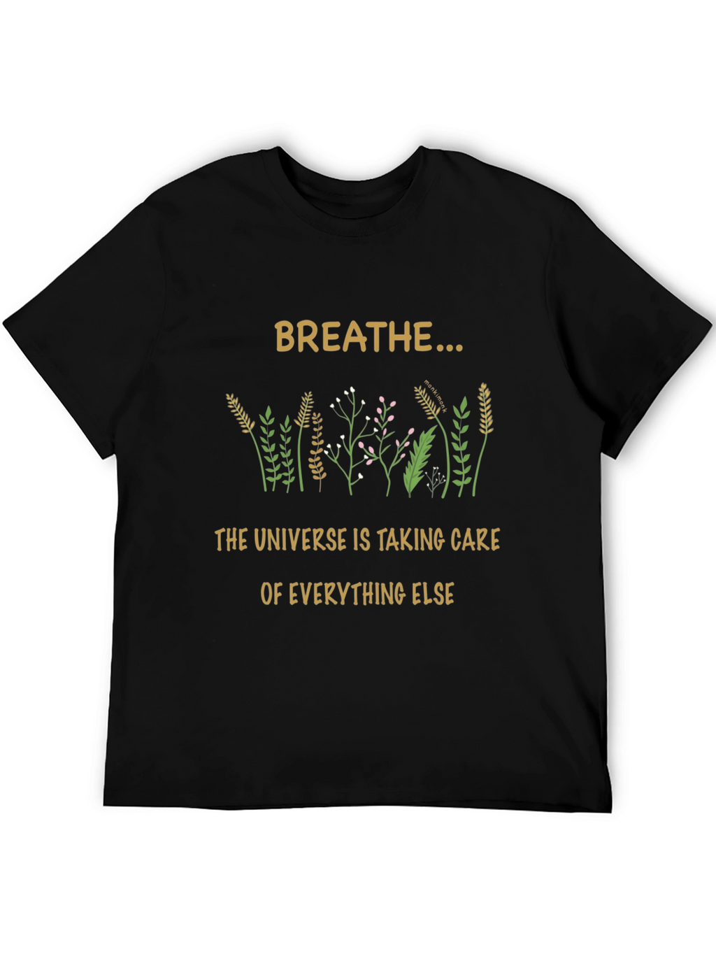 Breathe T-Shirt Universe Care Black Tee