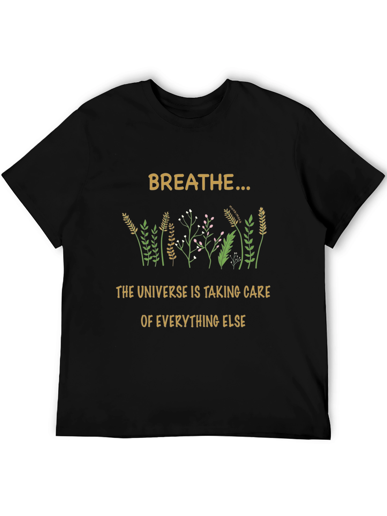Breathe T-Shirt Universe Care Black Tee
