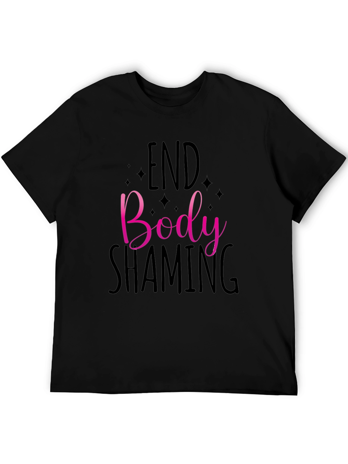 End Body Shaming Graphic Tee - Black