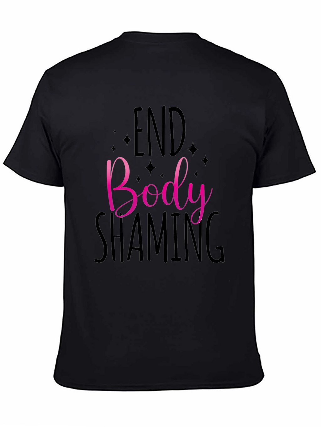 End Body Shaming Graphic Tee - Black