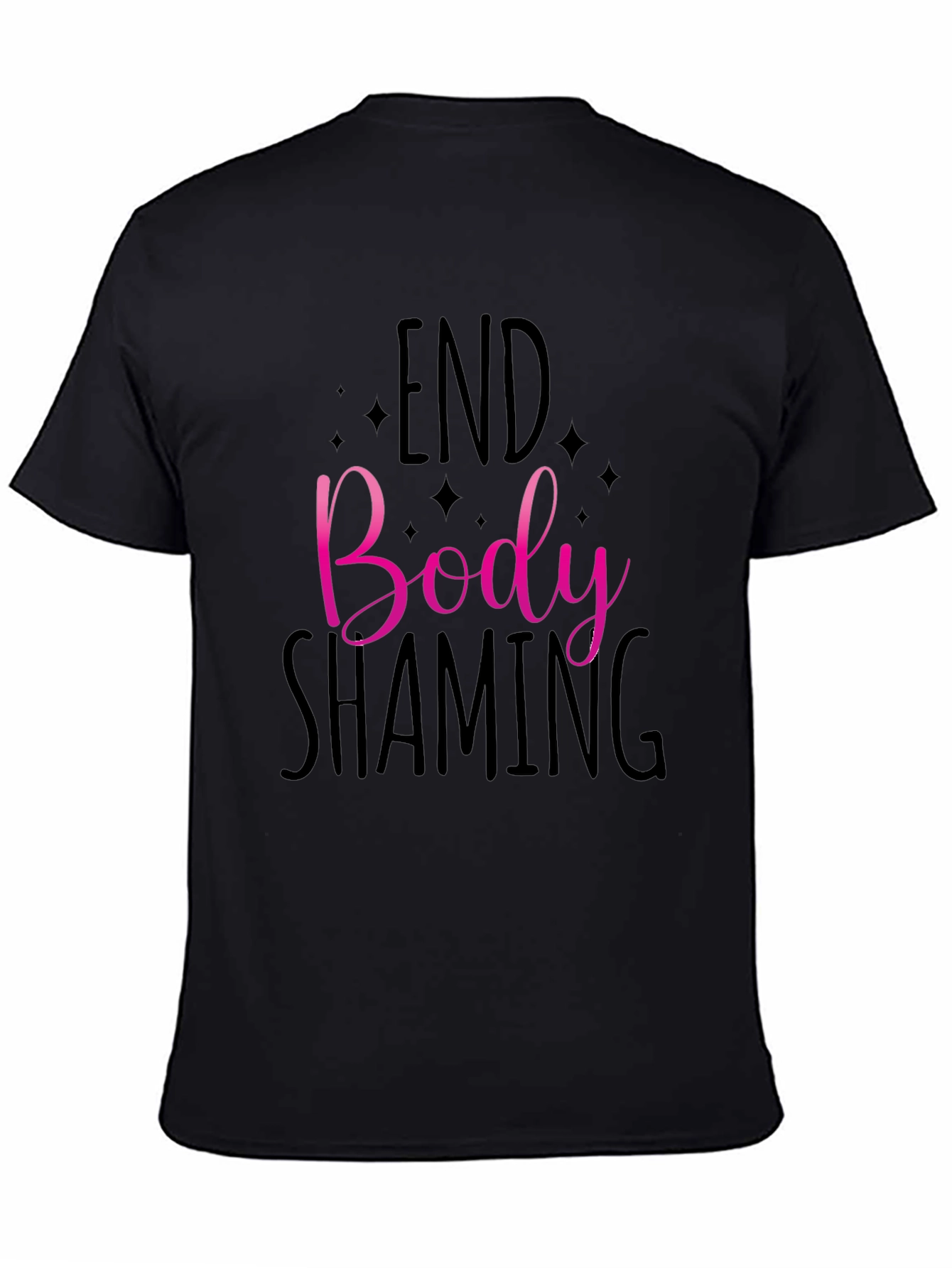 End Body Shaming Graphic Tee - Black