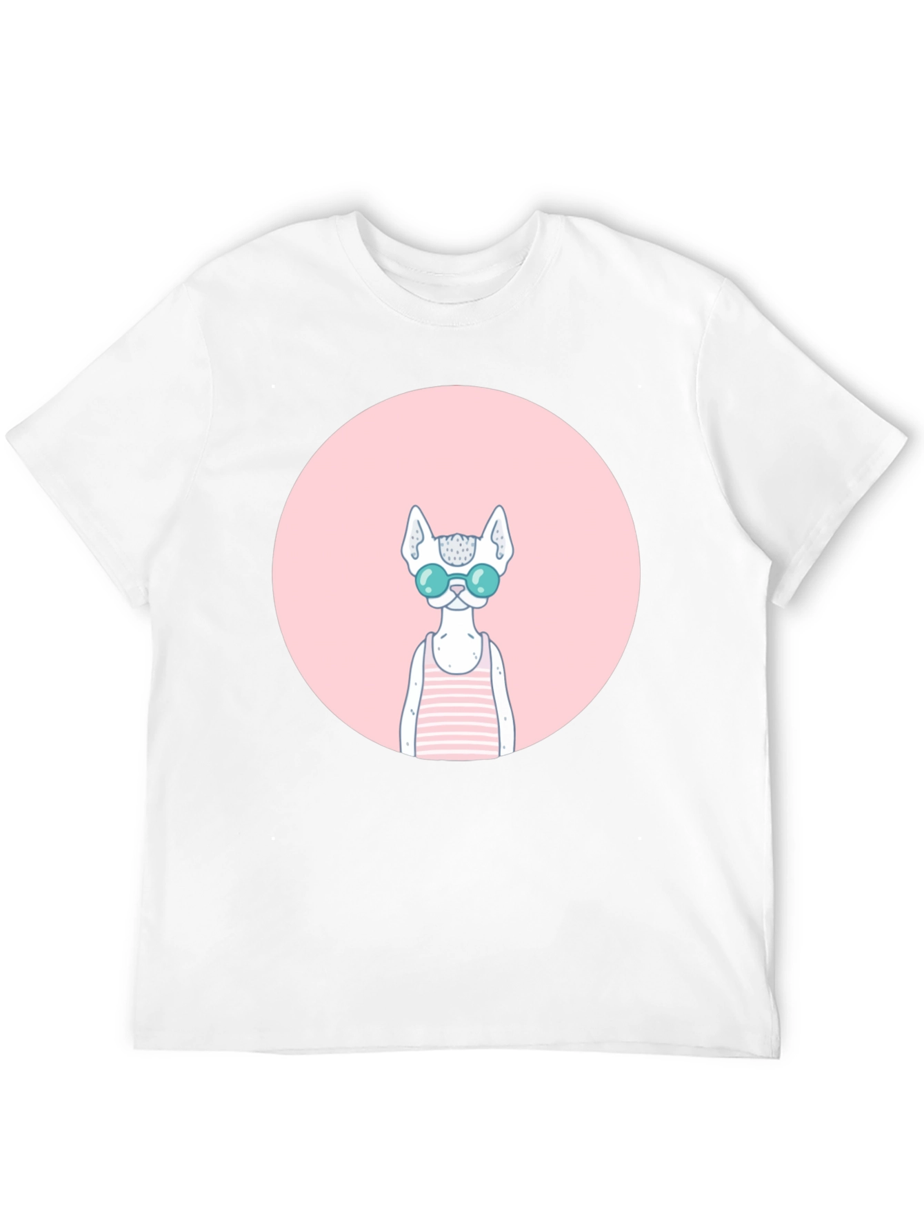 Cool Cat Graphic Tee - Black Cotton Blend