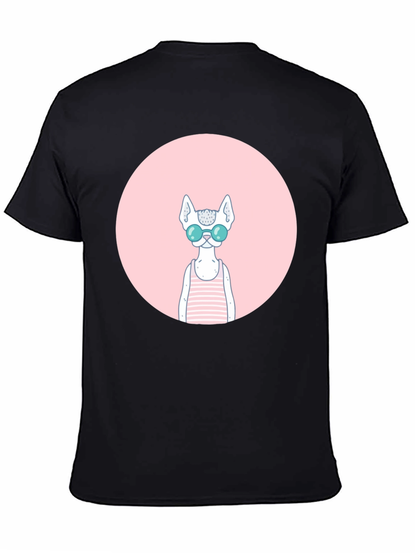 Cool Cat Graphic Tee - Black Cotton Blend
