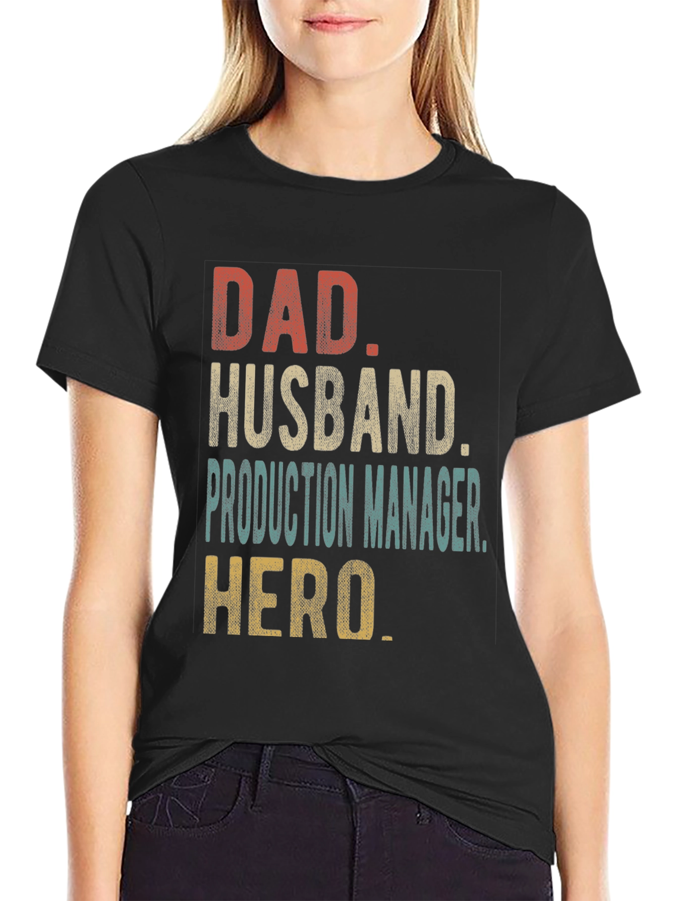 Dad Husband Production Manager Hero Graphic Tee
