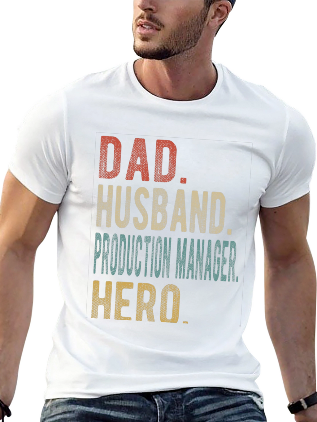 Dad Husband Production Manager Hero Graphic Tee