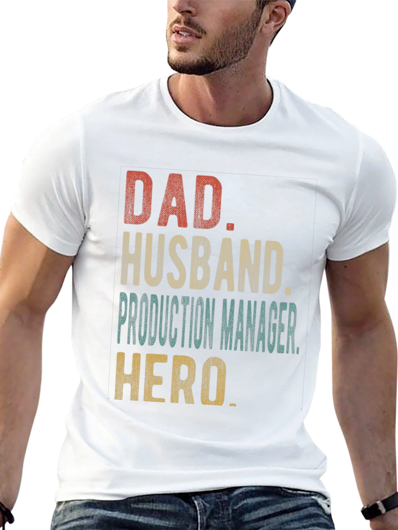 Dad Husband Production Manager Hero Graphic Tee