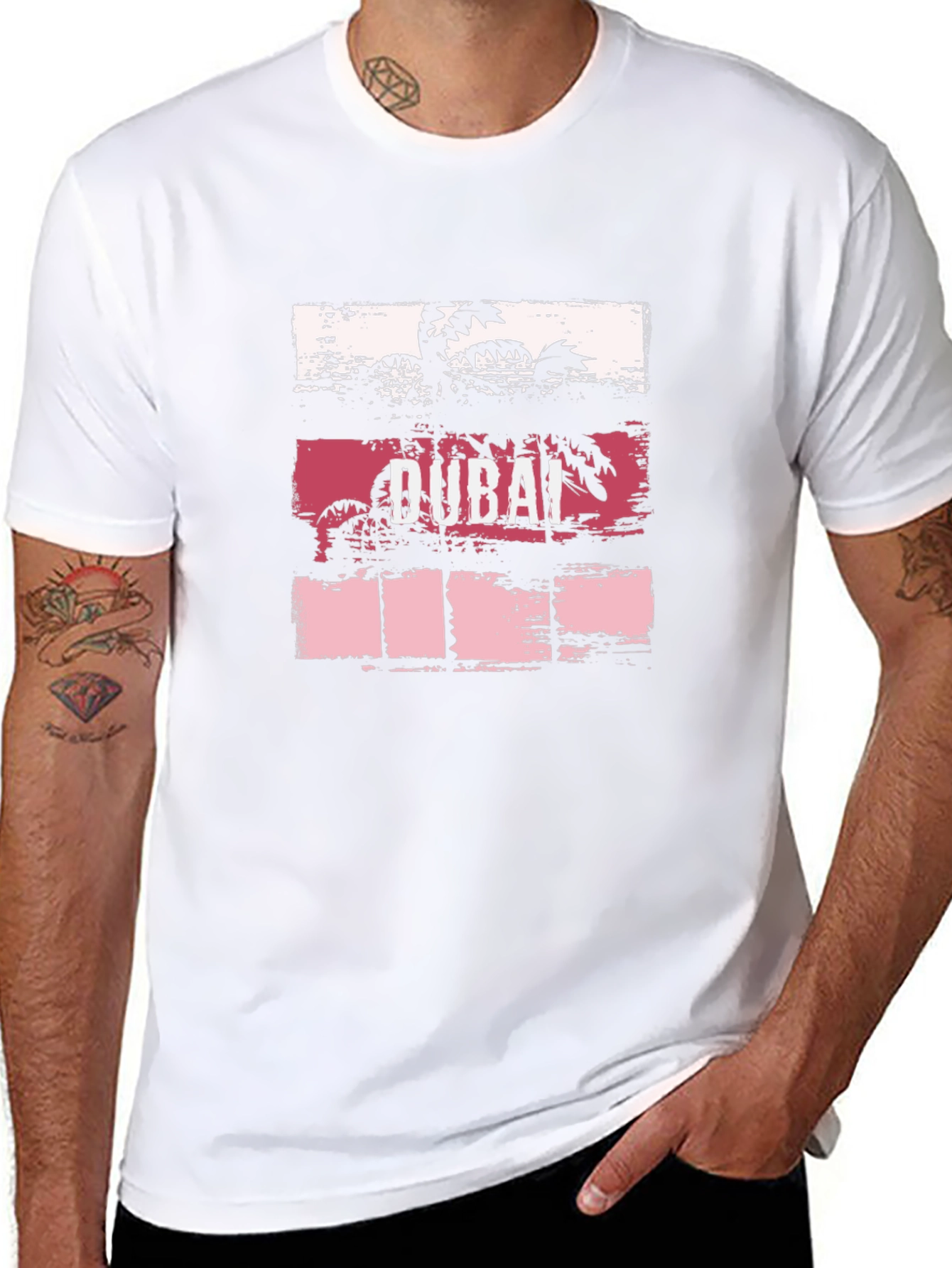 Dubai Palm Tree Graphic T-Shirt