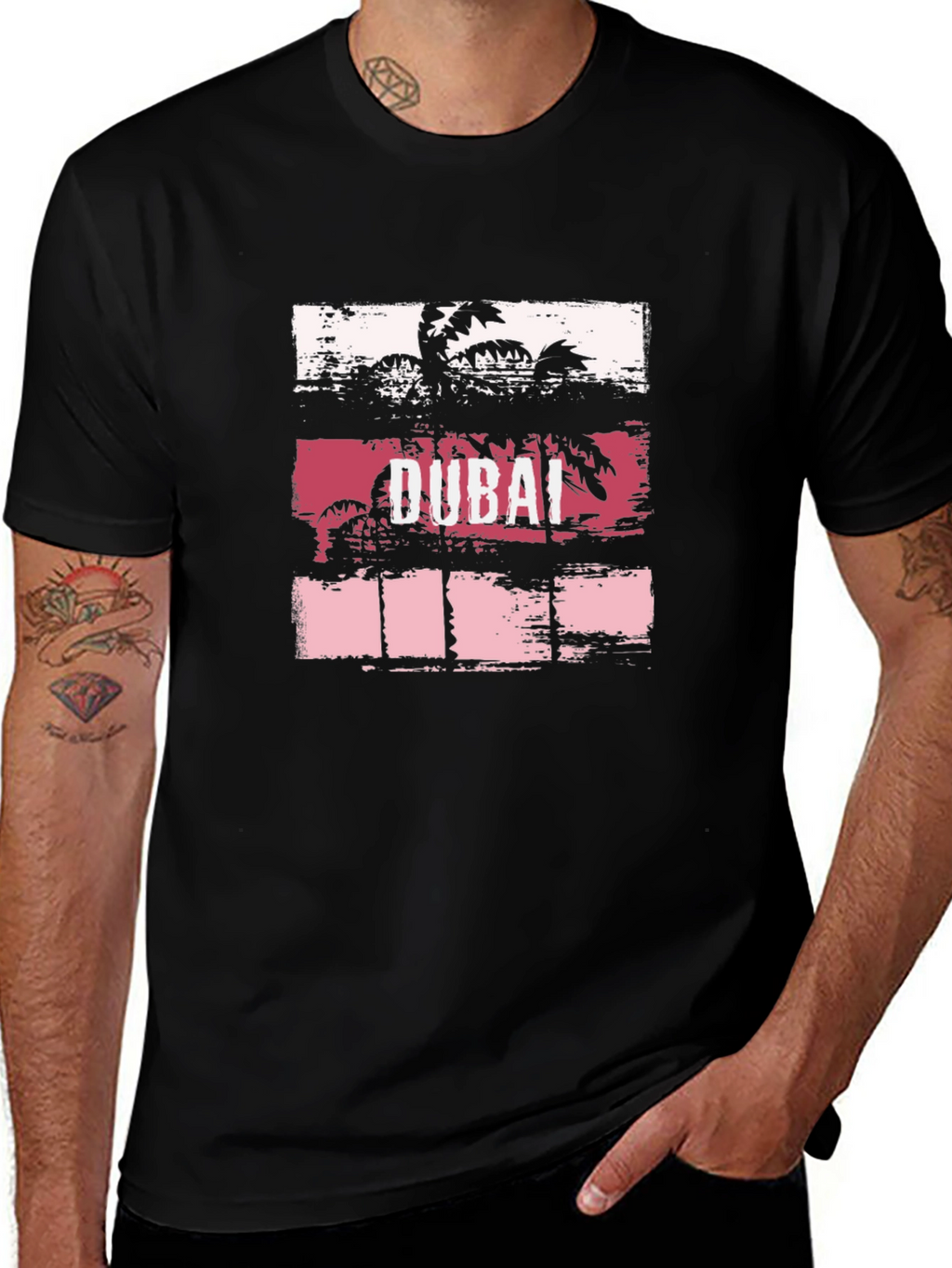 Dubai Palm Tree Graphic T-Shirt