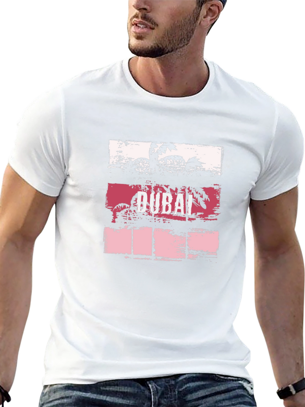 Dubai Palm Tree Graphic T-Shirt