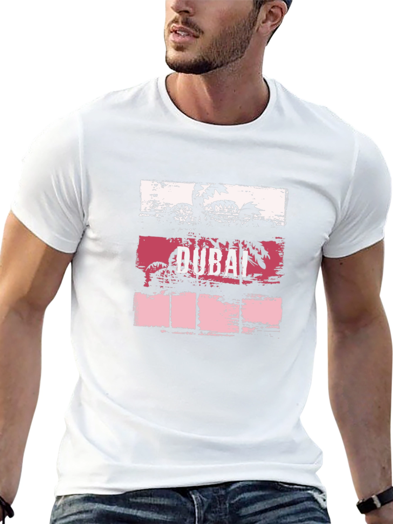 Dubai Palm Tree Graphic T-Shirt