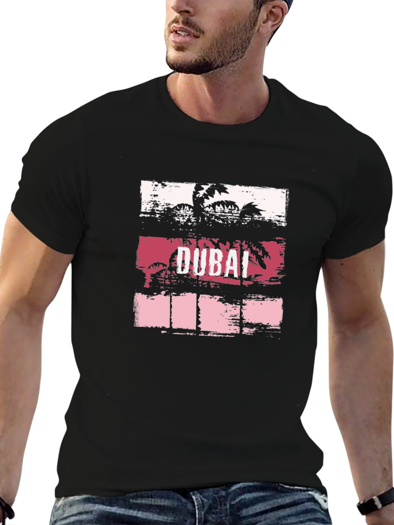 Dubai Palm Tree Graphic T-Shirt