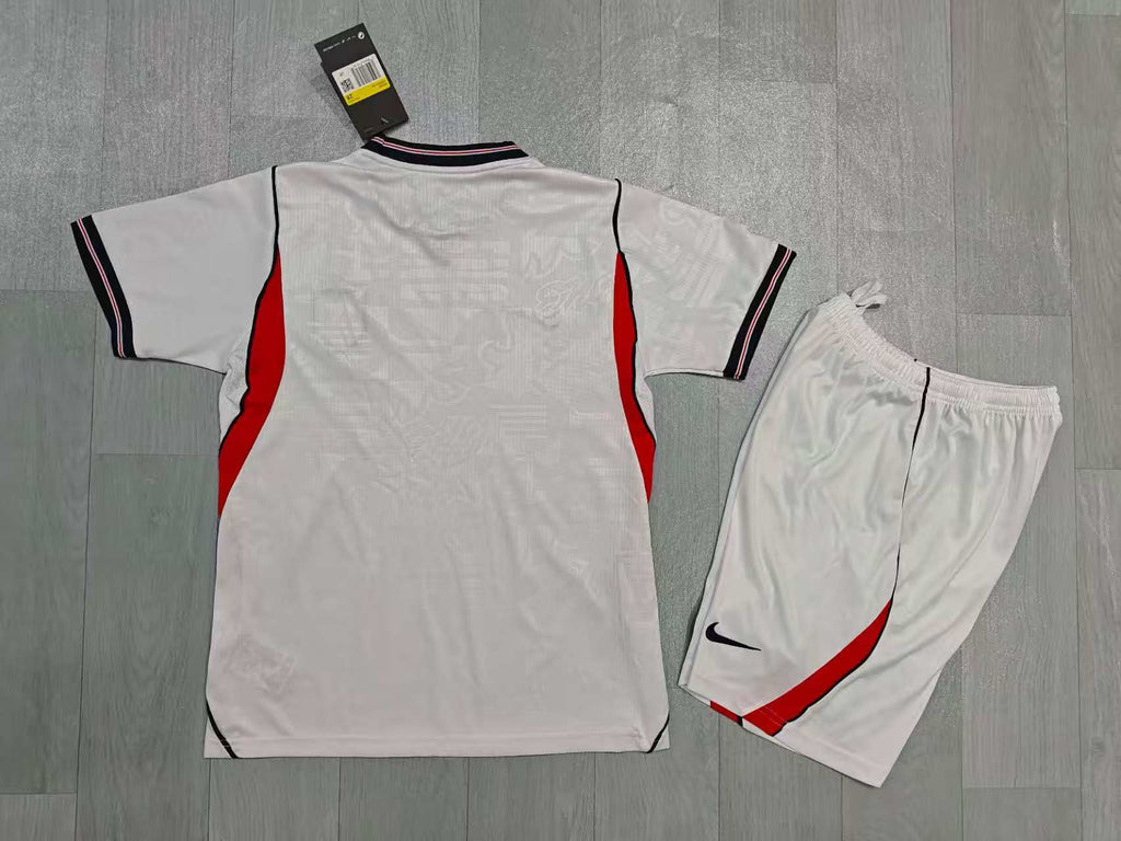 KIDS England  Kit – White Retro Stripe