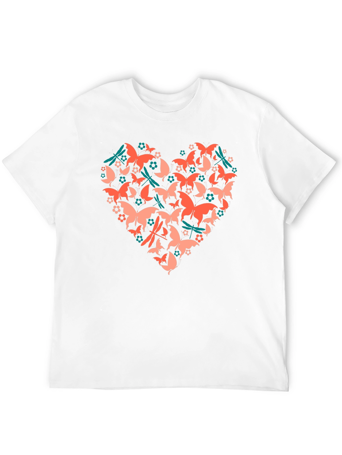 Butterfly Heart Graphic Tee - Black Cotton Blend