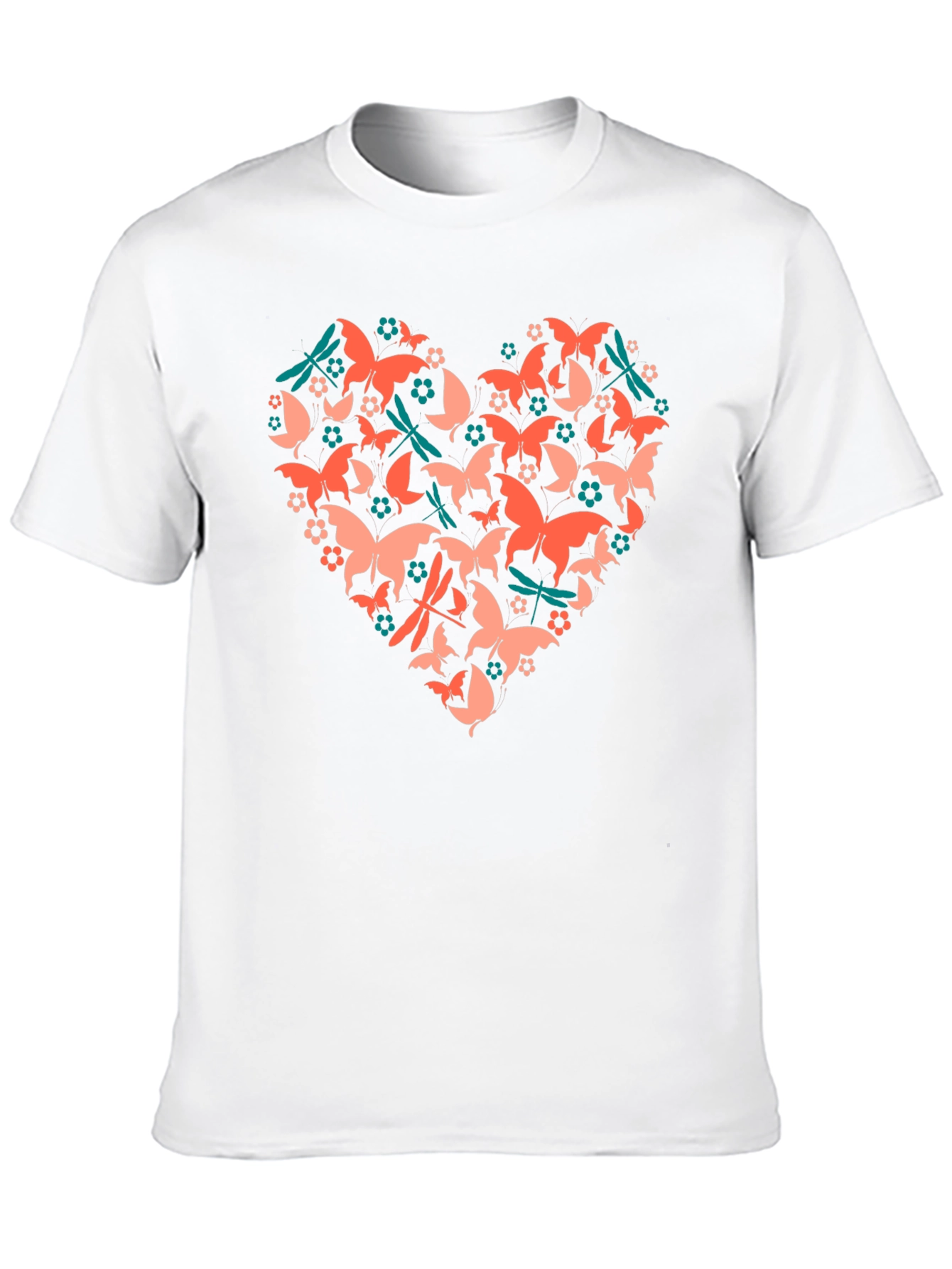 Butterfly Heart Graphic Tee - Black Cotton Blend