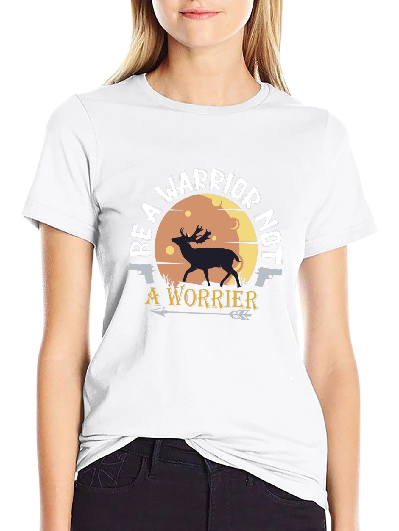 Be A Warrior T-Shirt - Deer & Arrow Graphic Tee