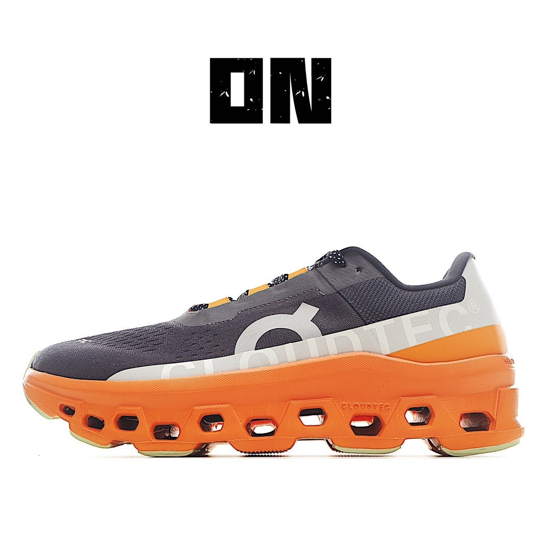 On Running Cloudmonster Sneakers Gray Orange | Yellow