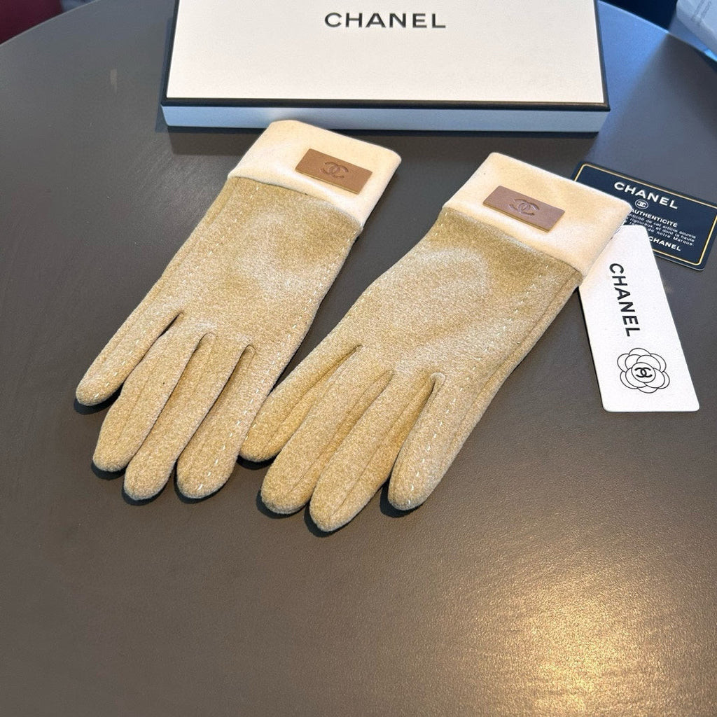 GLOVES IN TORTILLA BROWN WOOL 462255