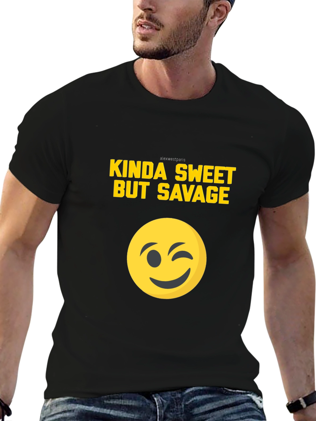Kinda Sweet But Savage Graphic Tee - Black T-Shirt