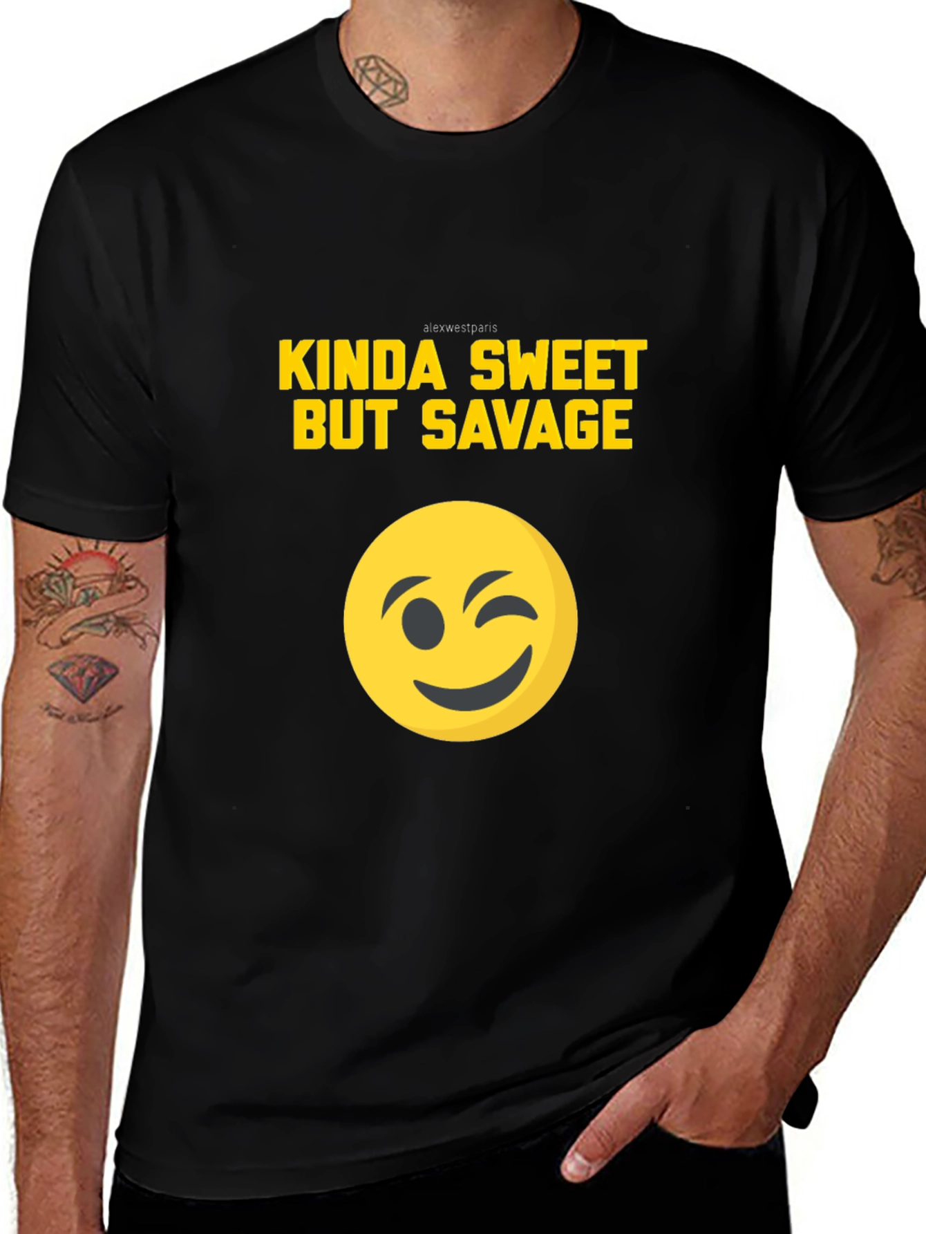 Kinda Sweet But Savage Graphic Tee - Black T-Shirt