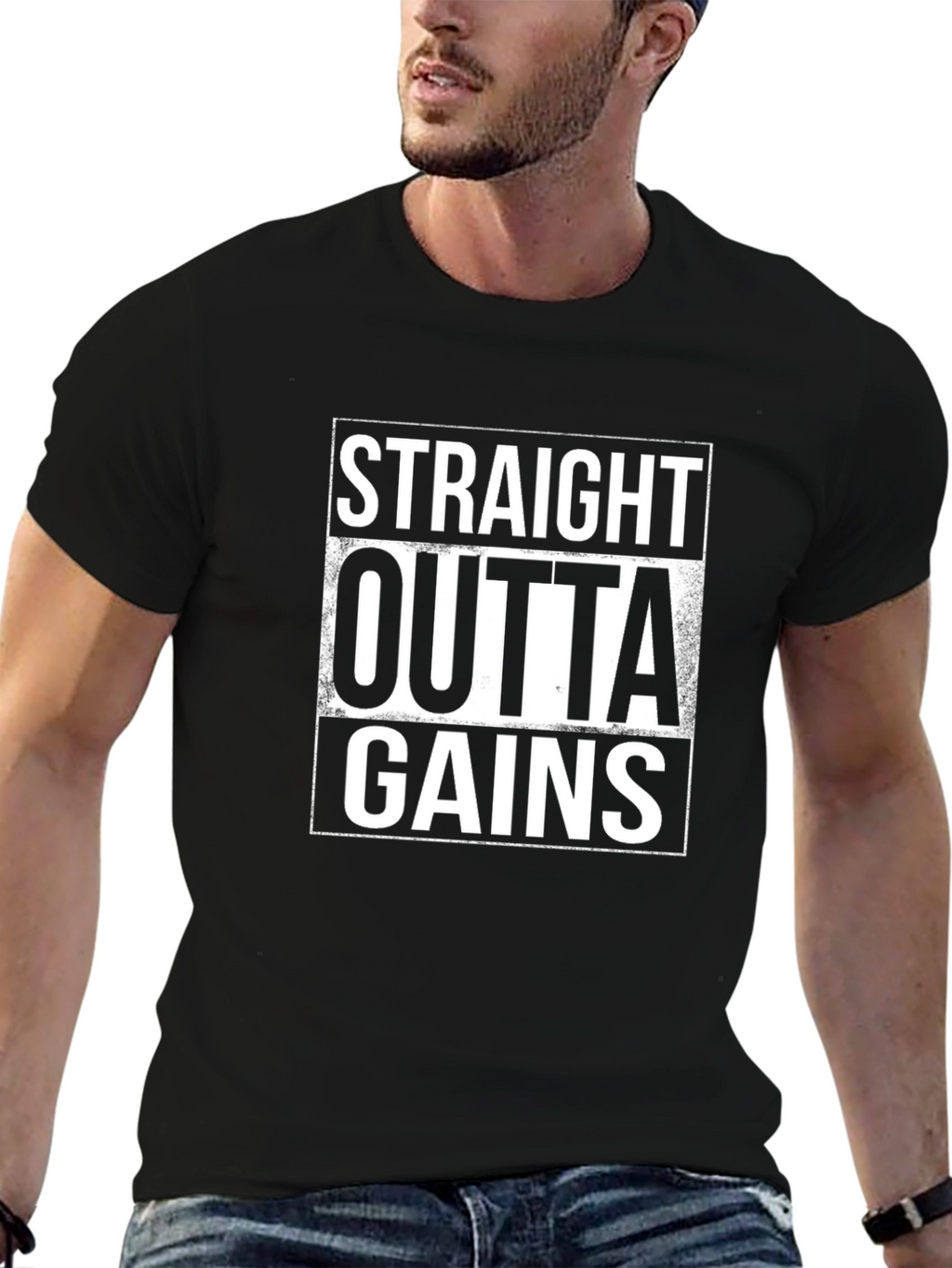Straight Outta Gains Graphic T-Shirt