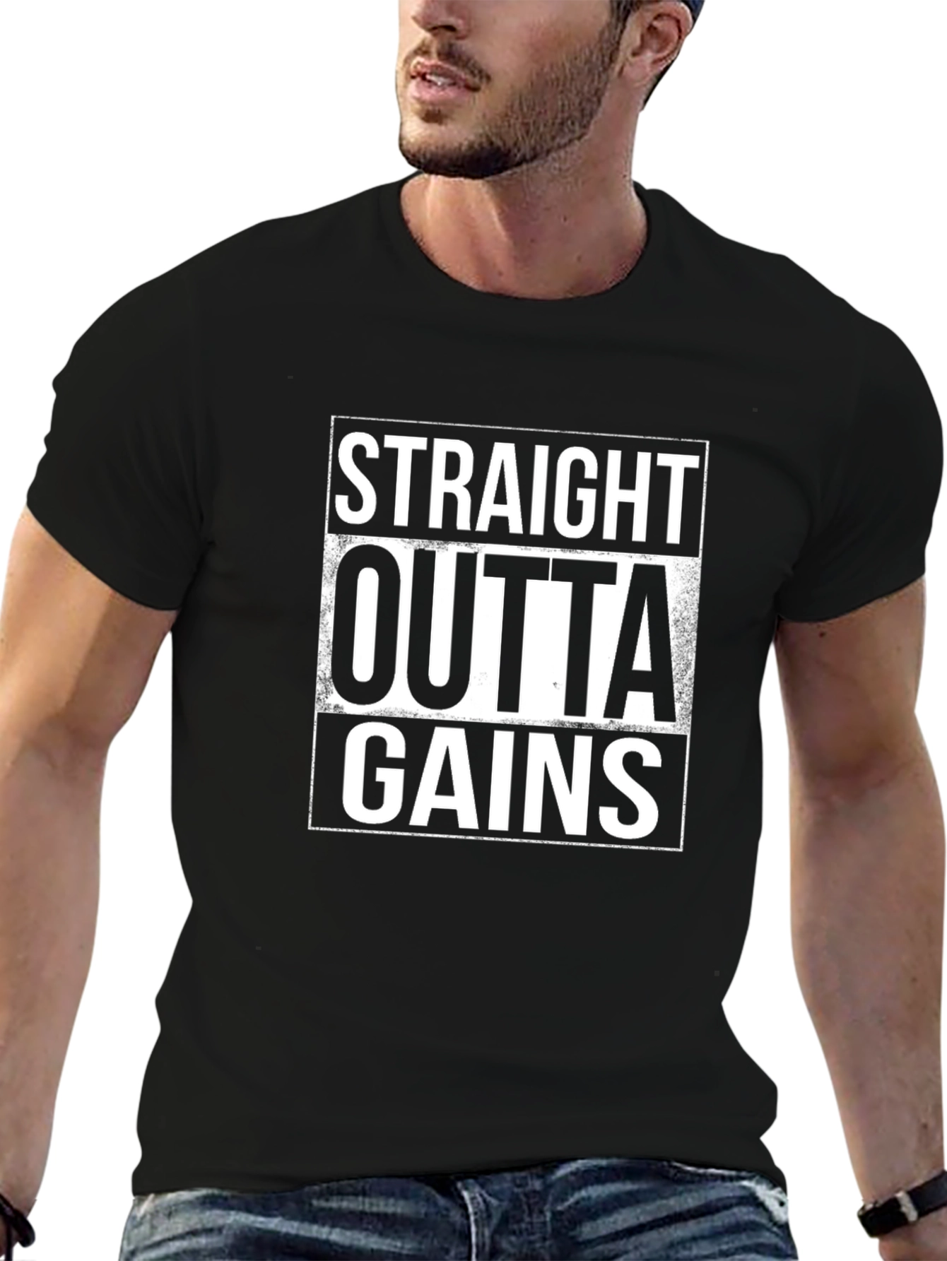 Straight Outta Gains Graphic T-Shirt