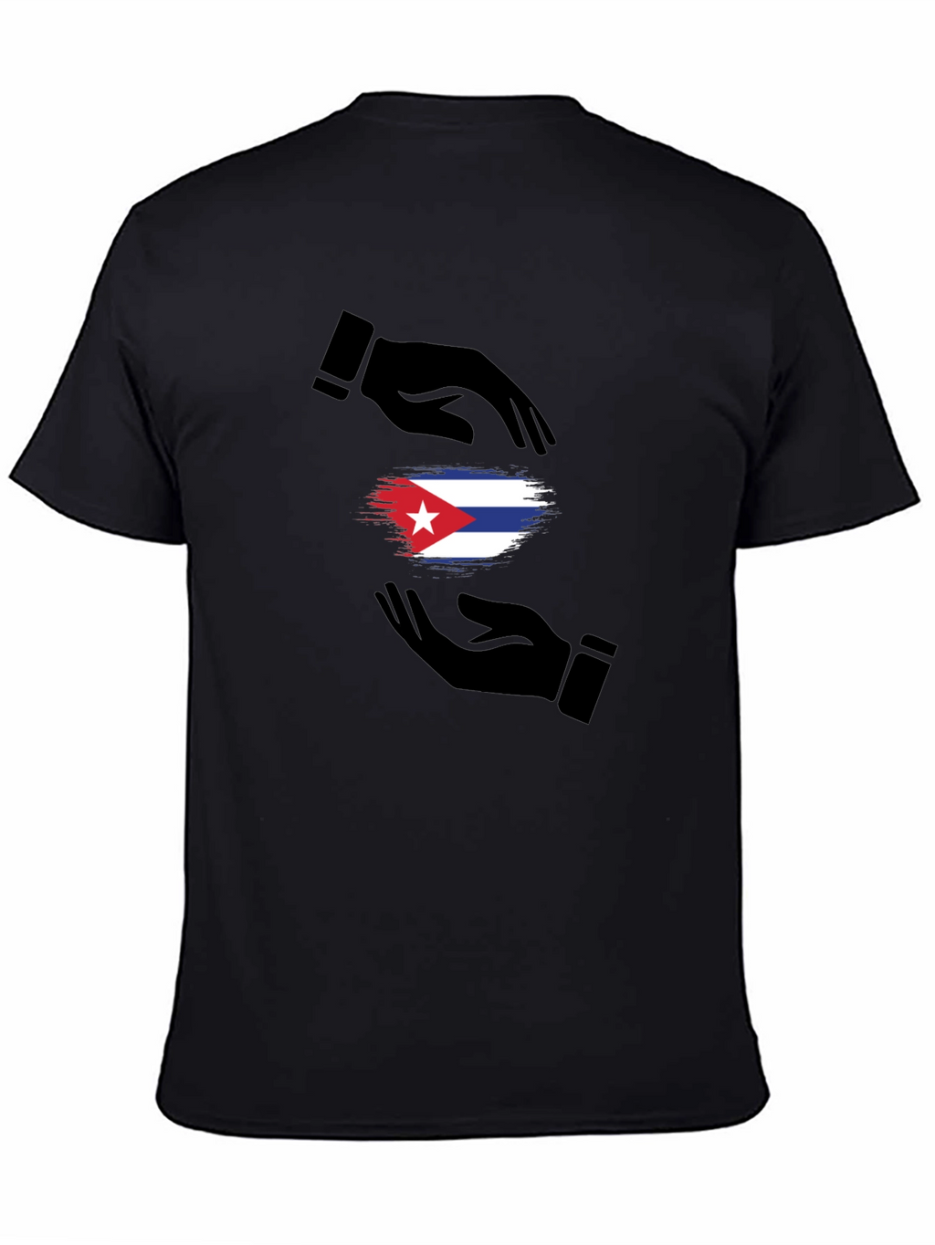 Cuba Flag Hands Graphic T-Shirt