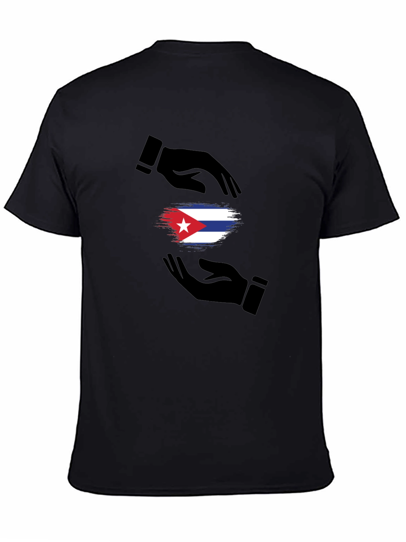 Cuba Flag Hands Graphic T-Shirt